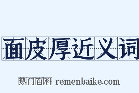 面皮厚近义词是什么意思的图片